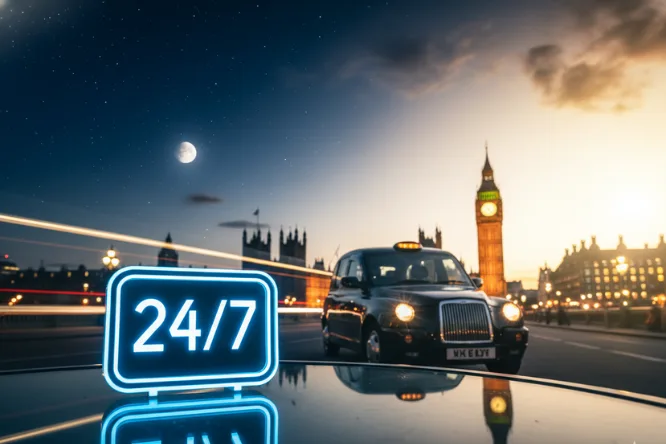 24/7 taxi availability for airport and local rides