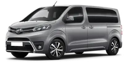 Toyota Proace 8 seater taxi for large group airport transfers