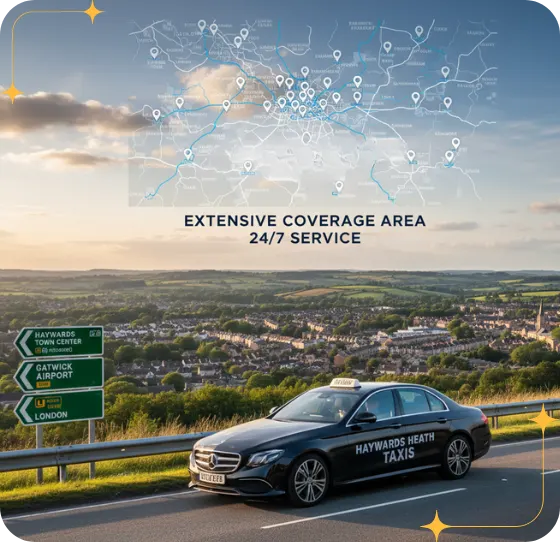 Taxi coverage in Haywards Heath and surrounding areas